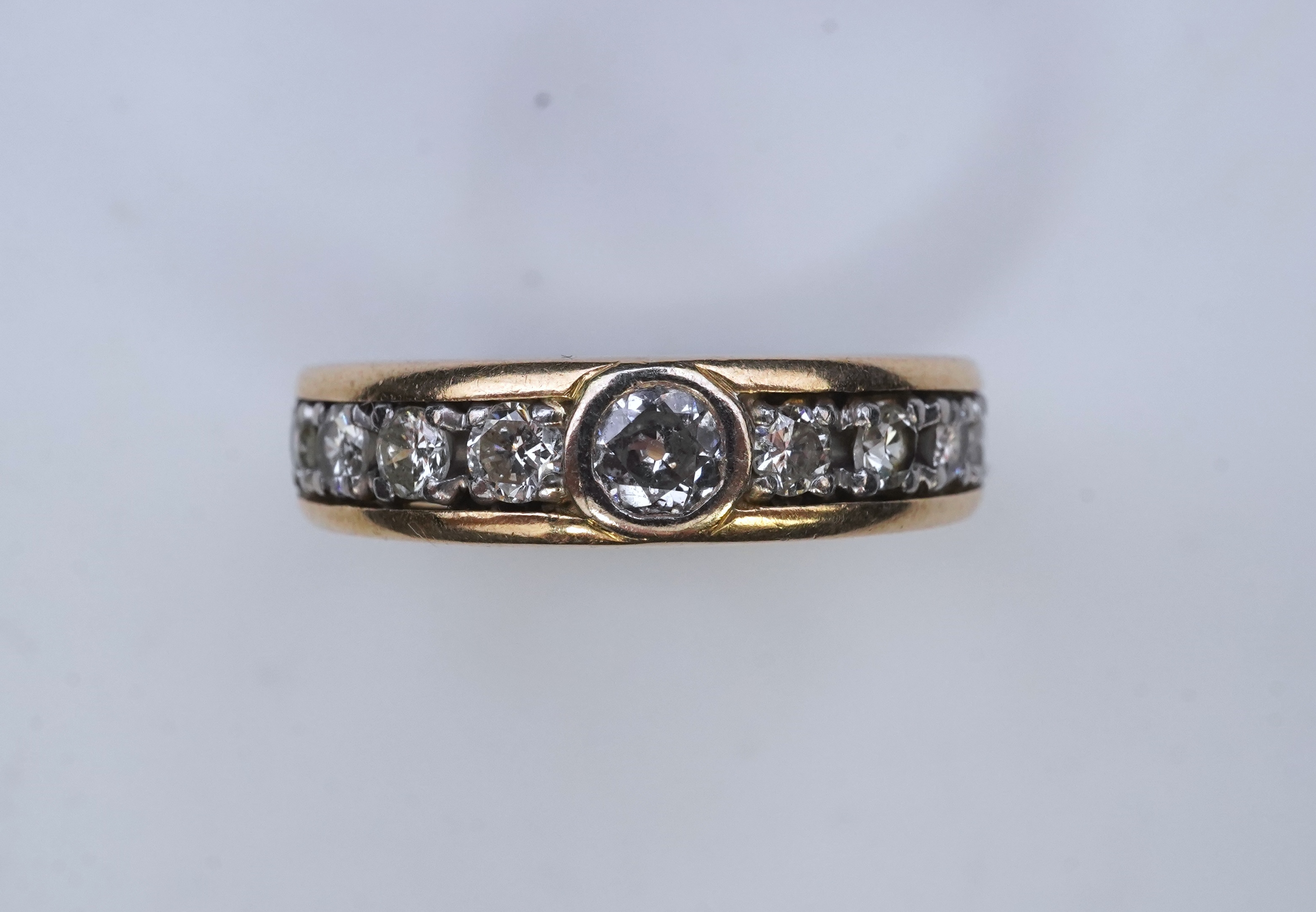 A diamond eternity ring